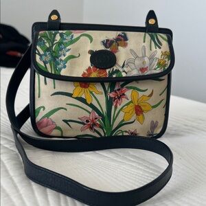 Gucci Floral Print Crossbody Vintage Bag